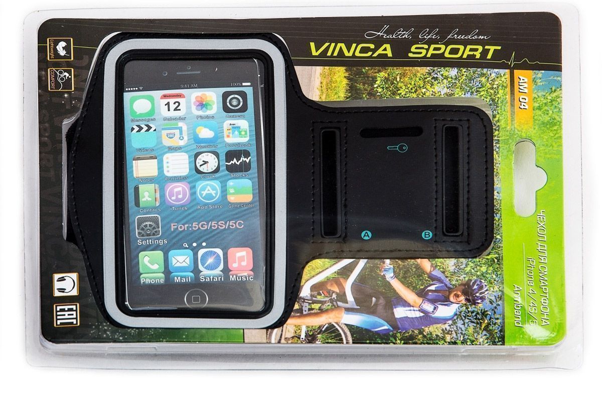 Аксессуар VINCA SPORT, Водозащитный держатель - чехол на руку для Iphone4-4S-5 AM04 Vinca Sport чёрный
Аксессуар VINCA SPORT, Водозащитный держатель - чехол на руку для Iphone4-4S-5 AM04 Vinca Sport чёрный
