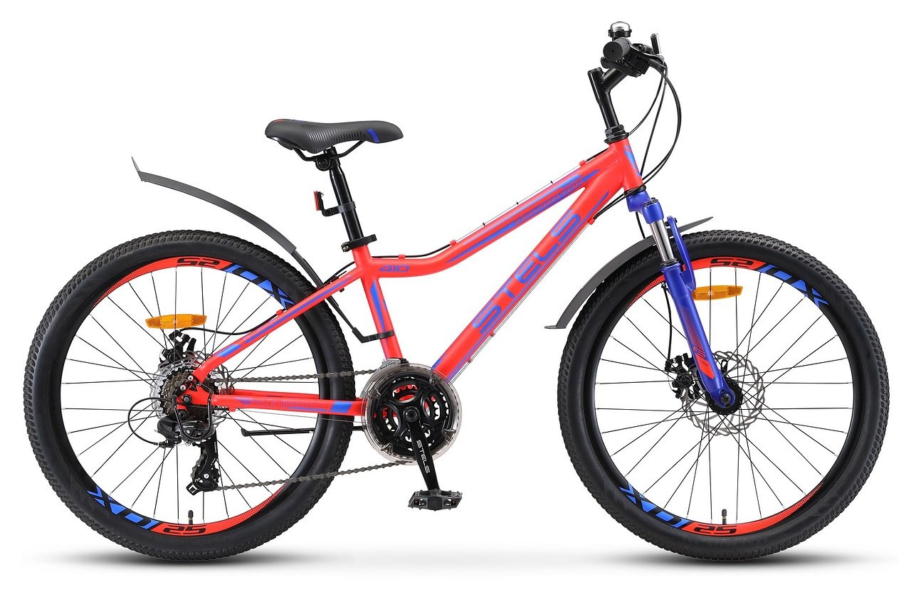 

Велосипед Stels Navigator 410 MD 24 21-sp V010 (2019) неоновый-красный