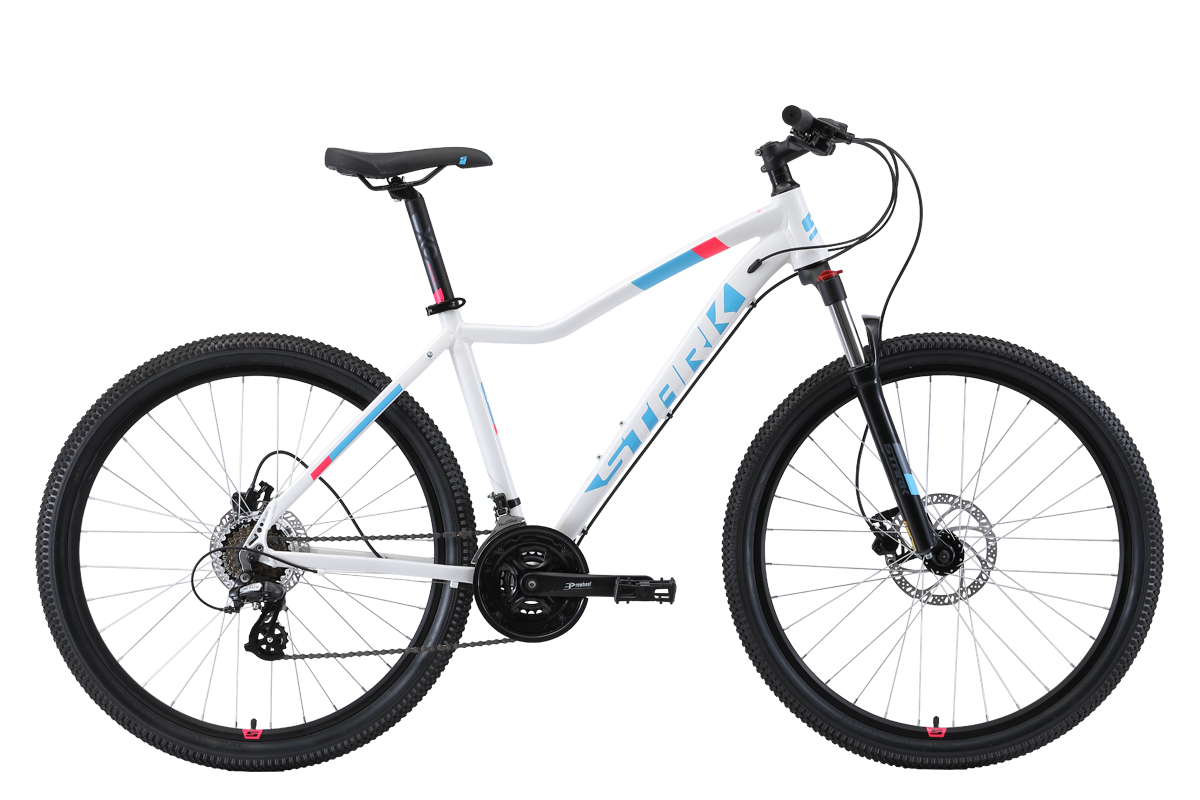 Велосипед Stark Viva 27.3 HD (2019) белый/голубой/розовый 18"