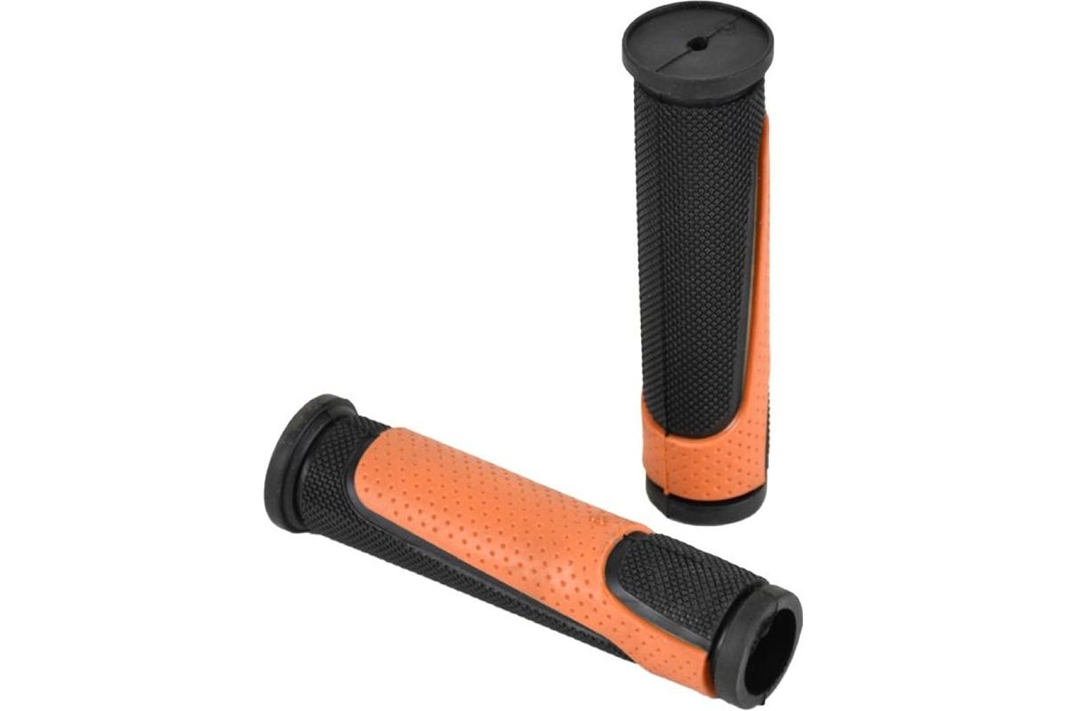 Грипсы MTB XH-G56B 125mm, резина, черно\темно-оранжевые