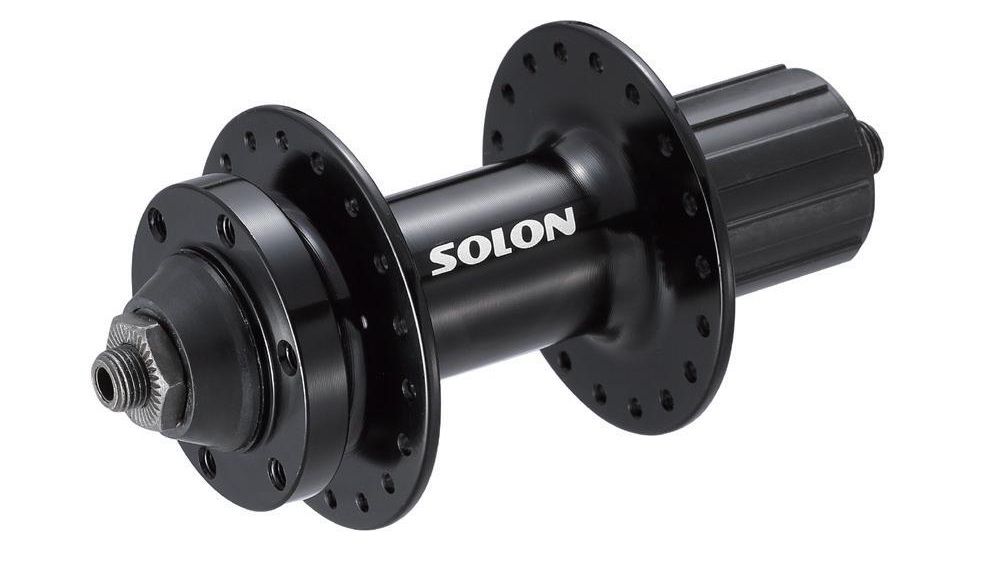 Втулка задняя Solon DH802R 36H DISC M10*135mm, эксцентрик, крепление IS6,под кассету, черная