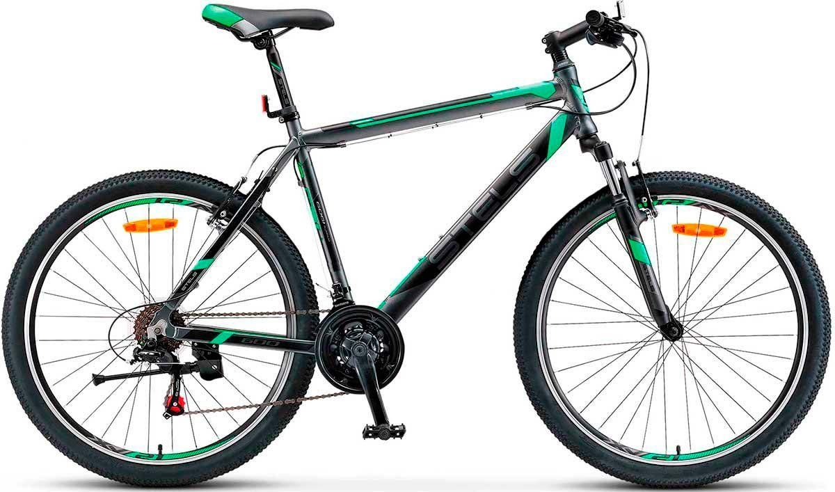 

Велосипед Stels Navigator 600 V 26 (2018) антрацитовый-зеленый