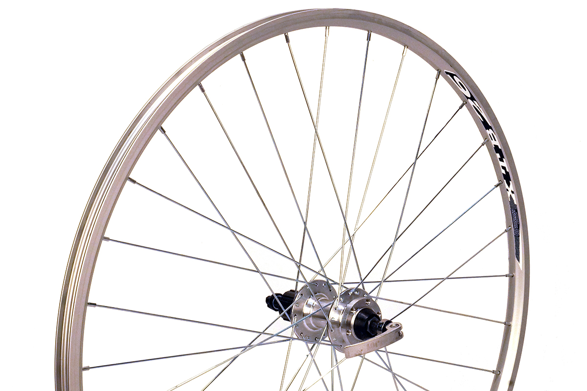 Колесо 29" MTB,заднее, двойной обод XTB-26 ,алюм.сплав,серебр,серебристая втулка JY-D142TSE , под кассету 8-9пер.,крепление ротора IS6