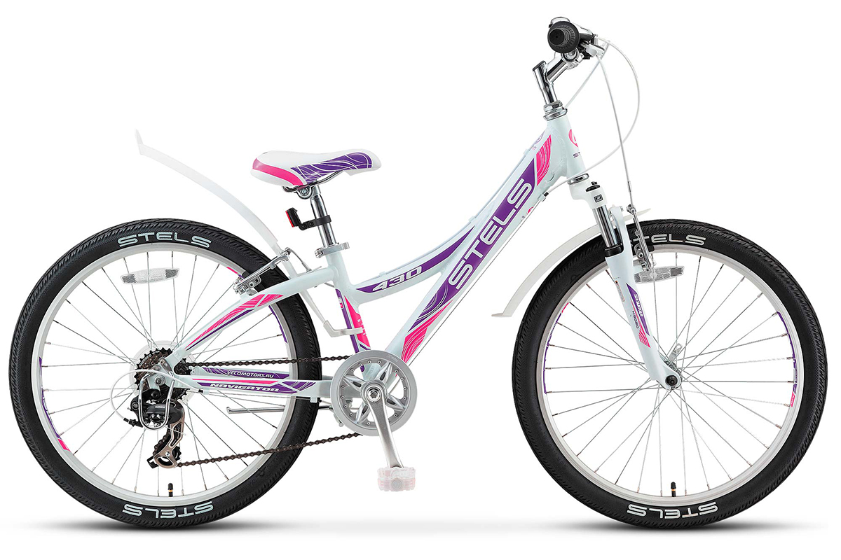 

Велосипед Stels Navigator 430 V 24 (2018) бело-пурпурно-красный 11.5"