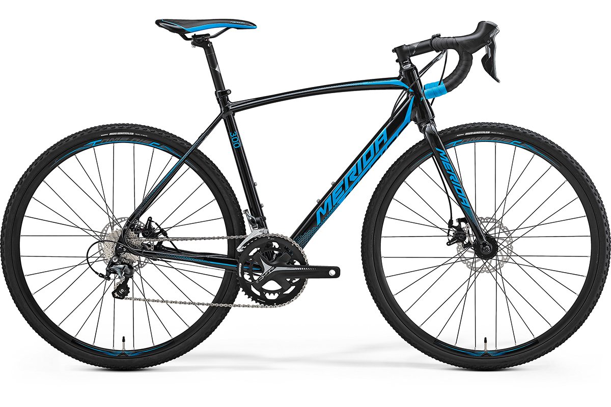 Велосипед Merida Cyclo Cross 300 (2017) черно-голубой 19"