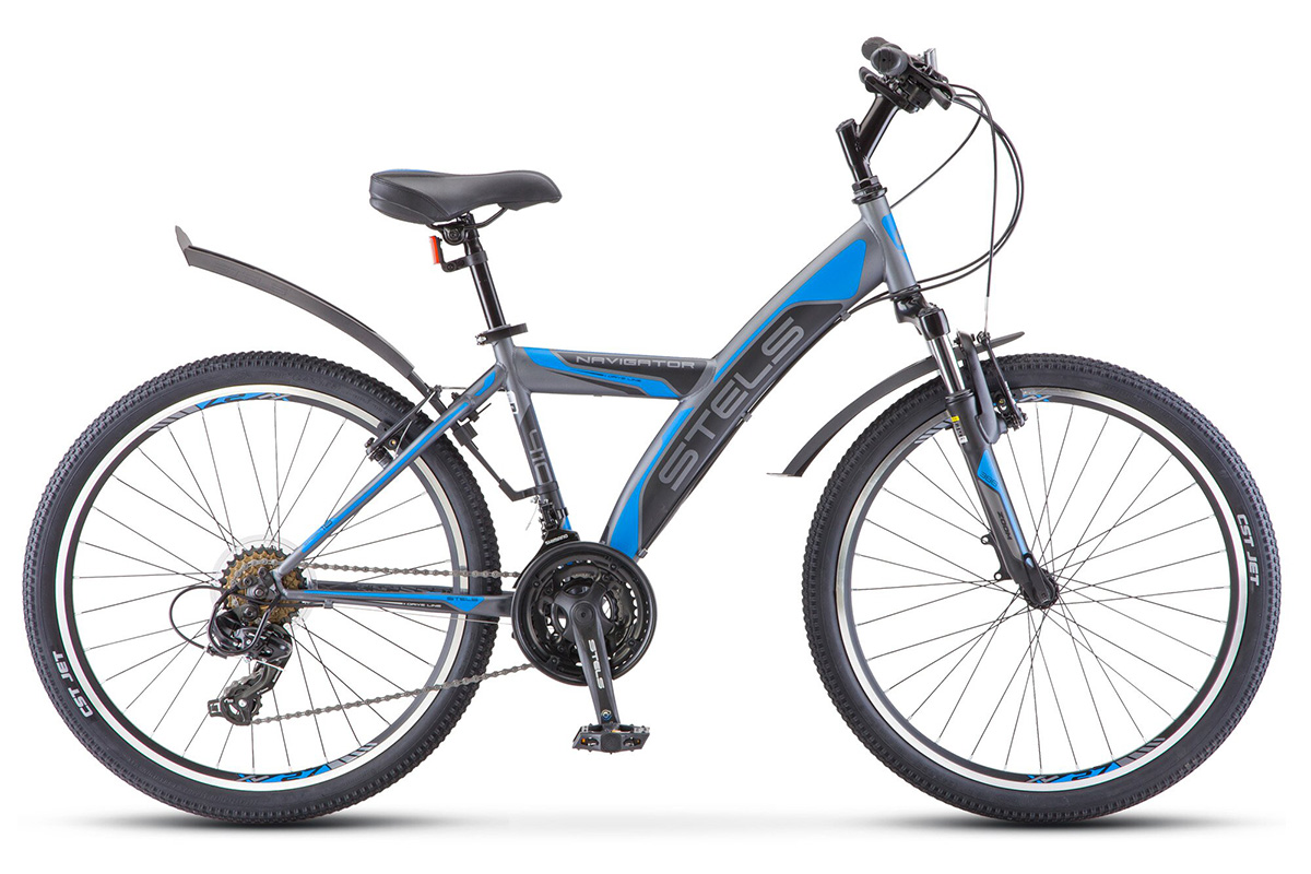 

Велосипед Stels Navigator 410 V 24 (2018) серо-черно-зеленый