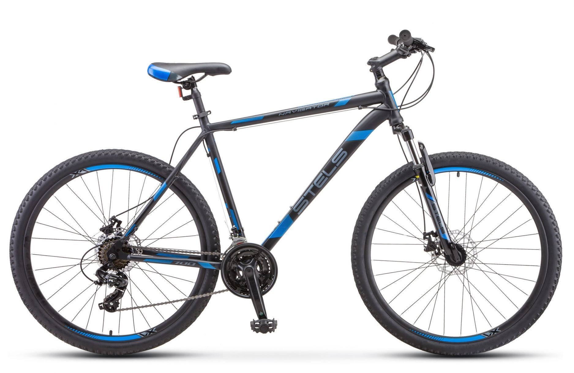 

Велосипед Stels Navigator 700 MD 27.5 V020 (2019) черно-зеленый