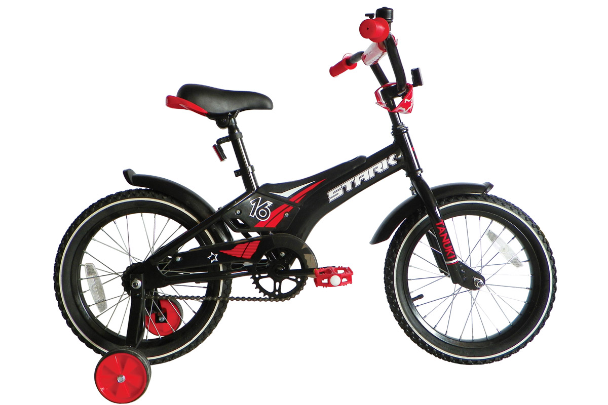 

Велосипед Stark Tanuki 16 Boy ST (2017) черно-красный one size