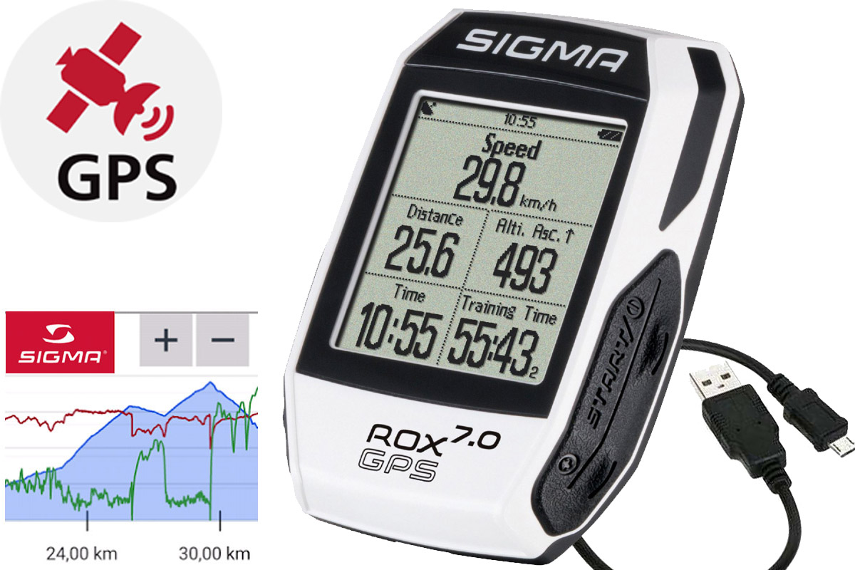 

Аксессуар SIGMA, Велокомпьютер Sigma ROX GPS 7 чёрный