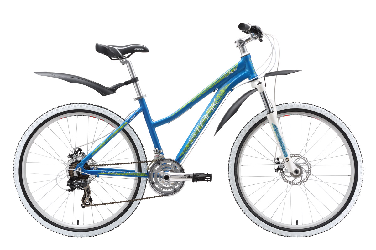 STARK Велосипед Stark Chaser Lady Disc (2016) сине-желтый 16 велосипед stark chaser lady 14 5 2015 white blue