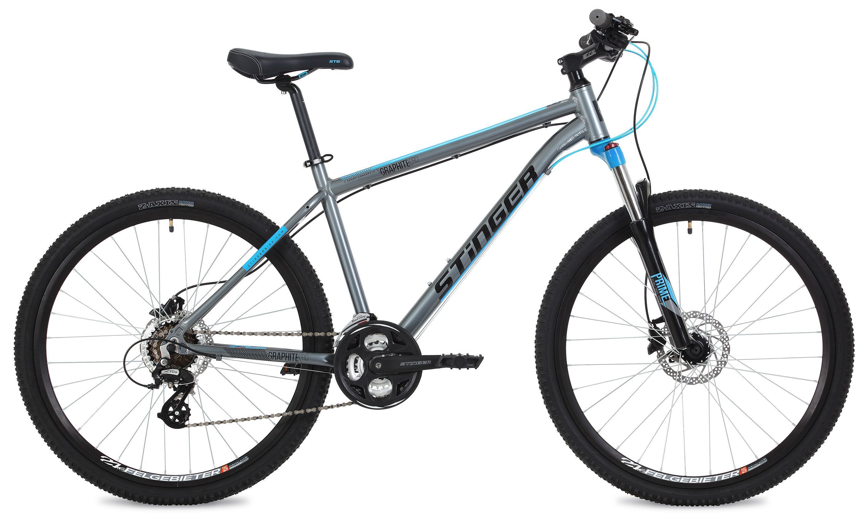 

Велосипед STINGER, Велосипед Stinger 27.5 Graphite Pro (2018) серый