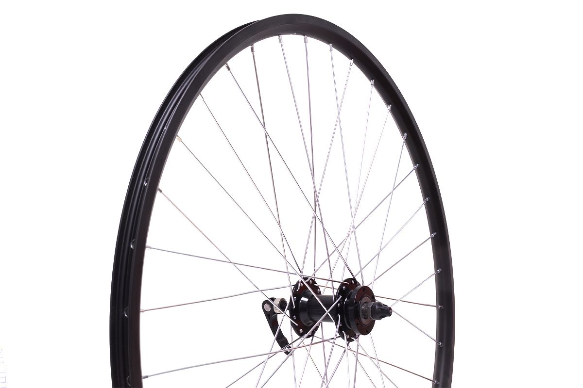 Колесо 29"MTB переднее, двойной обод Qijian DA-18 29"36H, втулка Solon DH701F36H Disc, конусные подшипники, крепление IS6, эксцентрик, черный