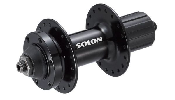 Втулка задняя Solon DH802R 36H DISC M10*135mm, эксцентрик, крепление IS6,под кассету, черная