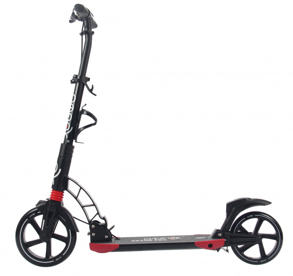 Самокат для взрослых Аteox GRAND PRO с ручным тормозом (Черный), Цвет Черный