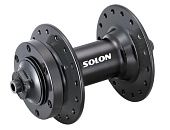 Втулка передняя Solon DH901YF 36H DISC M9*100mm, эксцентрик, крепление IS6, 2 промподшипника, черная