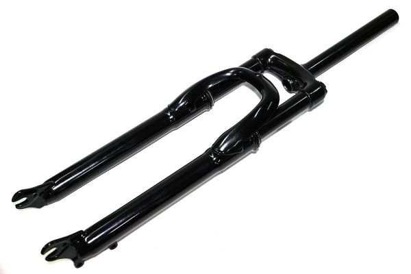 Вилка EASING ES 225-2 26"*1.1/8" безрезьбовая, пружина, стальная, черная, 2,55кг