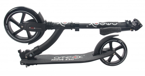 Самокат для взрослых Ateox MOVE 230 с большим передним колесом (Черный), Цвет Черный